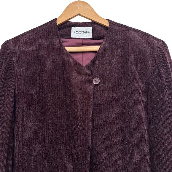 Emanuel Ungaro Vintage Purple Corduroy Blazer Medium - Picture 4 of 6